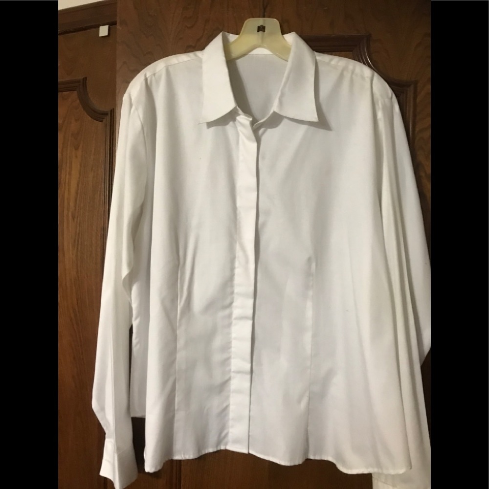 White custom made ladies shirt
